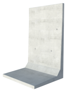L-Shaped Precast Concrete Retaining Wall